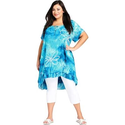 00214469 Avenue Damska tunika plus size Avery Crush bluzka, Ombre Breeze, 16 Plus 00214469 Avenue Damska tunika plus size Avery Crush bluzka, Ombre Breeze, 16 Plus