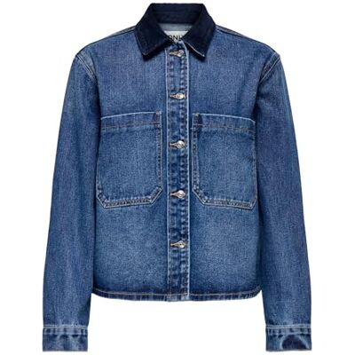 15360234-4878417 Onlcassie Ls Ovs Cord DNM Shirt Mae Noos, niebieski (Dark Blue Denim), L 15360234-4878417 Onlcassie Ls Ovs Cord DNM Shirt Mae Noos, niebieski (Dark Blue Denim), L