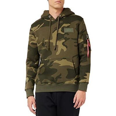 178318C-239 Alpha Industries Back Print Hoody Camo Bluza z kapturem dla mężczyzn Olive Camo 178318C-239 Alpha Industries Back Print Hoody Camo Bluza z kapturem dla mężczyzn Olive Camo