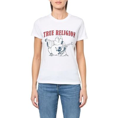 208517 True Religion Damska koszulka Buddha Slim Vneck, Optyczny Biały, XS 208517 True Religion Damska koszulka Buddha Slim Vneck, Optyczny Biały, XS