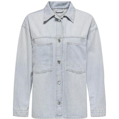 15344174-4718976 Onlemmie L/S Striped DNM Shirt Tai, jasnoniebieski (light blue denim), L 15344174-4718976 Onlemmie L/S Striped DNM Shirt Tai, jasnoniebieski (light blue denim), L