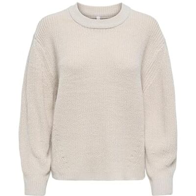 15361110-4886313 Onlmilouz Ls Rib sweter KNT Nca, Moonbeam, XXL 15361110-4886313 Onlmilouz Ls Rib sweter KNT Nca, Moonbeam, XXL