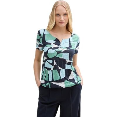 1046403 TOM TAILOR T-shirt damski, 37800 wzór Green Dots And Shapes, L 1046403 TOM TAILOR T-shirt damski, 37800 wzór Green Dots And Shapes, L