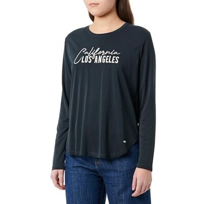 WLS00389 KEYLARGO Damska koszulka z długim rękawem WLS LOS Angeles Round, Black (1100), S WLS00389 KEYLARGO Damska koszulka z długim rękawem WLS LOS Angeles Round, Black (1100), S