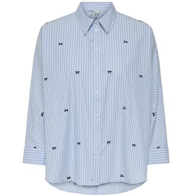 15354754-4826548 Onlzeidi Grace Ls Bow Emb Shirt WVN, Serenity, L 15354754-4826548 Onlzeidi Grace Ls Bow Emb Shirt WVN, Serenity, L