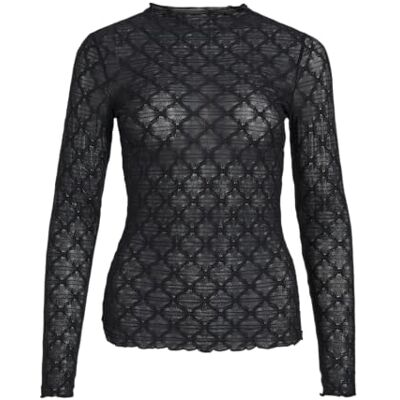 14103212-4655763 Vila Vimessi Funnelneck L/S Top/Pb damski, Black Beauty, S 14103212-4655763 Vila Vimessi Funnelneck L/S Top/Pb damski, Black Beauty, S