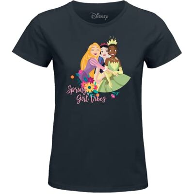 WODPRINTS016 Disney "Spring Girls Vibes" Koszulka damska, Navy, Rozmiar L, Granatowy, L WODPRINTS016 Disney "Spring Girls Vibes" Koszulka damska, Navy, Rozmiar L, Granatowy, L