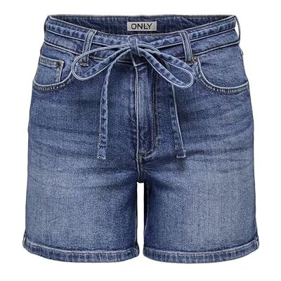 15340706-4670916 Onlgianna Mw Belted Shorts Azg DNM Noos, niebieski (medium blue denim), XS 15340706-4670916 Onlgianna Mw Belted Shorts Azg DNM Noos, niebieski (medium blue denim), XS
