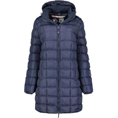 WY3770F/GN Geographical Norway Babette Lady Długa gruba ciepła parka damska jesienno-zimowa cienki płaszcz ze sztucznego futra z kapturem kurtka wiatrówka elegancka kurtka damska (granatowa 2XL), WY3770F/GN Geographical Norway Babette Lady Długa gruba ciepła parka damska jesienno-zimowa cienki płaszcz ze sztucznego futra z kapturem kurtka wiatrówka elegancka kurtka damska (granatowa 2XL),