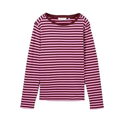 1043085 TOM TAILOR Denim Damska koszulka z długim rękawem, 36119 Burgundy Pink Stripe, XS 1043085 TOM TAILOR Denim Damska koszulka z długim rękawem, 36119 Burgundy Pink Stripe, XS