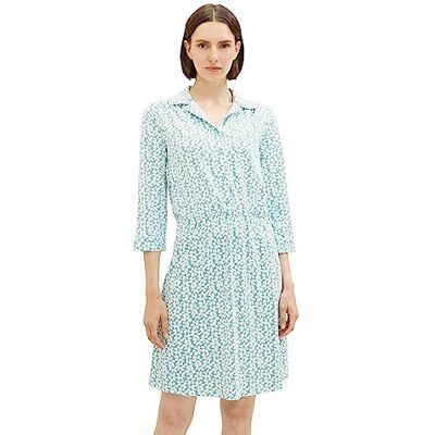 1037917 TOM TAILOR Damska sukienka z dżerseju ze wzorem, 32468-teal kwiatowy wzór, 46, 32468-teal kwiatowy wzór, 46 1037917 TOM TAILOR Damska sukienka z dżerseju ze wzorem, 32468-teal kwiatowy wzór, 46, 32468-teal kwiatowy wzór, 46