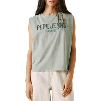 PL5000164610L Pepe Jeans Damska koszulka Mirari, zielona (Bleach Green), L PL5000164610L Pepe Jeans Damska koszulka Mirari, zielona (Bleach Green), L