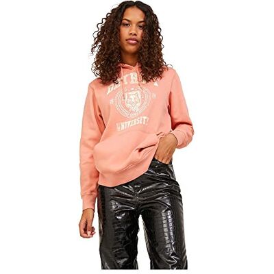 12230732 JACK&JONES Women's JXZOEY Relaxed LS Sweat Hood SWT Hoodie, Coral Haze/Print: Detroit, XS, Koral Haze/Print: detroit, XS 12230732 JACK&JONES Women's JXZOEY Relaxed LS Sweat Hood SWT Hoodie, Coral Haze/Print: Detroit, XS, Koral Haze/Print: detroit, XS