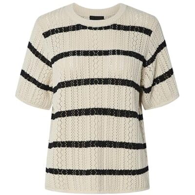 17158293-4790668 Pcnuka Ss O-Neck Knit Noos Bc, brzoza, XL 17158293-4790668 Pcnuka Ss O-Neck Knit Noos Bc, brzoza, XL