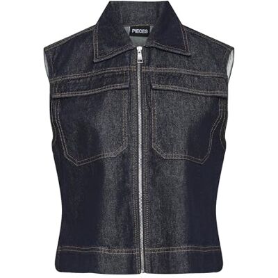 17151629 Pcnevin Sl Vest, niebieski (Dark Blue Denim), XL 17151629 Pcnevin Sl Vest, niebieski (Dark Blue Denim), XL
