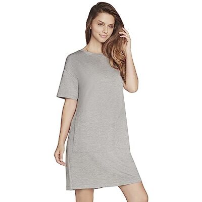 W03DR24 LTGY Skechers Damska sukienka Skechluxe Mindful Casual, Szary (Heather Grey), XXL W03DR24 LTGY Skechers Damska sukienka Skechluxe Mindful Casual, Szary (Heather Grey), XXL