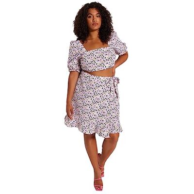 TBBSS23AZ00045 Trendyol FeMan Basic tkana spódnica plus size, bardzo kolorowa, 48, Bardzo kolorowy, 46 TBBSS23AZ00045 Trendyol FeMan Basic tkana spódnica plus size, bardzo kolorowa, 48, Bardzo kolorowy, 46