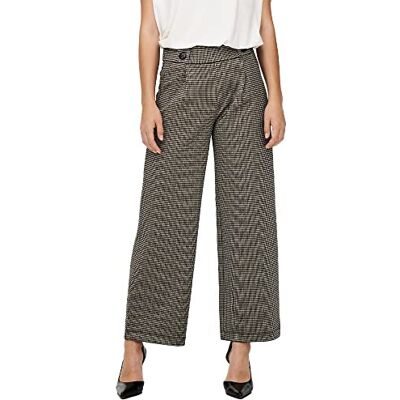 15242797 JDY JDYgeggo Mia Long Check Pant Jrs Noos spodnie damskie, Cobblestone/Checks:mini Check, XS 15242797 JDY JDYgeggo Mia Long Check Pant Jrs Noos spodnie damskie, Cobblestone/Checks:mini Check, XS