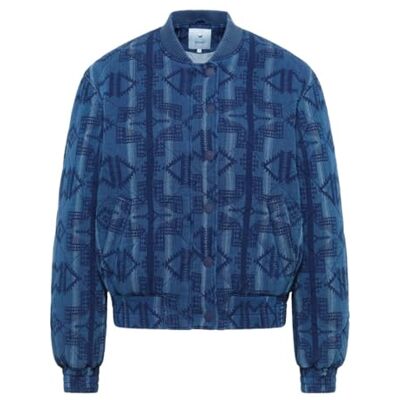 1016739-12761 Mustang Style Bouse, Indygo Ikat Jacquard 12761, S 1016739-12761 Mustang Style Bouse, Indygo Ikat Jacquard 12761, S