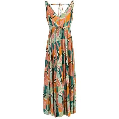 19327036-QI01 qisha Damska sukienka maxi, kremowy wielokolorowy, S 19327036-QI01 qisha Damska sukienka maxi, kremowy wielokolorowy, S