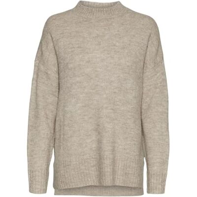 10276763 VERO MODA TALL Damski sweter Vmlefile Oversize Boxy Blou Ga Noos TLL, Birch/szczegóły: w. Melange, XL 10276763 VERO MODA TALL Damski sweter Vmlefile Oversize Boxy Blou Ga Noos TLL, Birch/szczegóły: w. Melange, XL