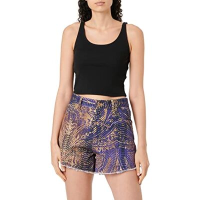 S02MU0093N32050 Just Cavalli Szorty damskie, 383 s fioletowy, 54 S02MU0093N32050 Just Cavalli Szorty damskie, 383 s fioletowy, 54