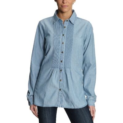 PEPITA CHAMBRAY SHIRT LS C11_1M80126788 Tommy Hilfiger Bluzka damska, , Niebieski (460_light blue), 40 PEPITA CHAMBRAY SHIRT LS C11_1M80126788 Tommy Hilfiger Bluzka damska, , Niebieski (460_light blue), 40