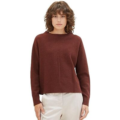 1038706 TOM TAILOR Sweter damski, 32404 Raisin Melange, XXL 1038706 TOM TAILOR Sweter damski, 32404 Raisin Melange, XXL