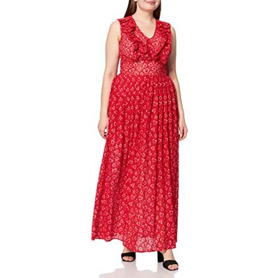 W 5 C37 00 M 4294 Love Moschino Damska bluza z długim sercem z bawełny/lurex Lace Ruffled V-Neck and Lined Skirt with Loose Folds, Rosso/Cuor.Rosa, 40 W 5 C37 00 M 4294 Love Moschino Damska bluza z długim sercem z bawełny/lurex Lace Ruffled V-Neck and Lined Skirt with Loose Folds, Rosso/Cuor.Rosa, 40