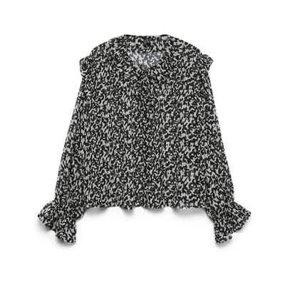 10334562-4852224 Vmpetra Ls Shirt WVN Ga Noos, czarny, L 10334562-4852224 Vmpetra Ls Shirt WVN Ga Noos, czarny, L