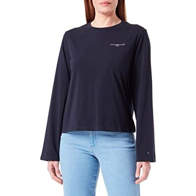 WW0WW39784 Tommy Hilfiger Topy damskie z dzianiny L/S, Pustynne niebo, XXS WW0WW39784 Tommy Hilfiger Topy damskie z dzianiny L/S, Pustynne niebo, XXS
