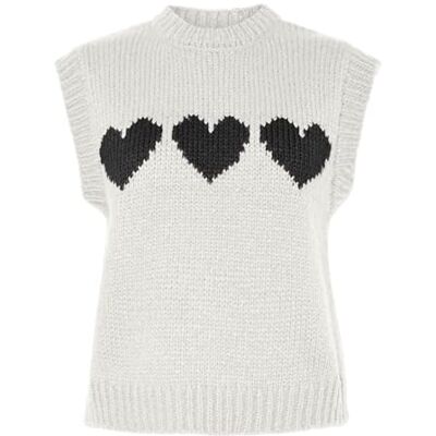 17160415-4888696 Pcjove Sl O-Neck Knit Vest Bc, Cloud Dancer, L 17160415-4888696 Pcjove Sl O-Neck Knit Vest Bc, Cloud Dancer, L