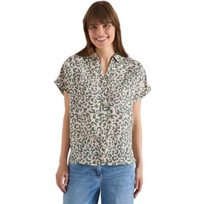 B346257 Cecil Leo lniana bluzka koszulowa Macadamia beżowa XL B346257 Cecil Leo lniana bluzka koszulowa Macadamia beżowa XL