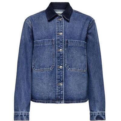 15360234-4878417 Onlcassie Ls Ovs Cord DNM Shirt Mae Noos, niebieski (Dark Blue Denim), XXS 15360234-4878417 Onlcassie Ls Ovs Cord DNM Shirt Mae Noos, niebieski (Dark Blue Denim), XXS