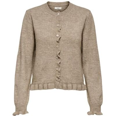 15363485-4919271 Jdy Letty L/S On Frill KNT Noos kardigan, Greige, XL 15363485-4919271 Jdy Letty L/S On Frill KNT Noos kardigan, Greige, XL