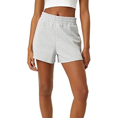 3SAL40033IK Koton Damskie szorty Basic Mini Relax Fit Elastic Waist, szary (027), XS 3SAL40033IK Koton Damskie szorty Basic Mini Relax Fit Elastic Waist, szary (027), XS