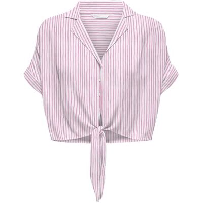 15281497 ONLY Onlpaula Life S/S Tie Shirt Wvn Noos, biała, M 15281497 ONLY Onlpaula Life S/S Tie Shirt Wvn Noos, biała, M