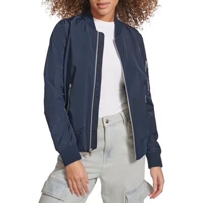 LW7RP570-NVY-M Levi's Melanie Newport Kurtka bomberka, damska, standardowa i w większym rozmiarze, granatowy, M LW7RP570-NVY-M Levi's Melanie Newport Kurtka bomberka, damska, standardowa i w większym rozmiarze, granatowy, M