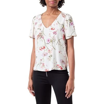 10307987 VERO MODA Vmeasy Joy V-Neck Ss Blouse WVN Ga Top, Brzoza/Aop: Vicka, M 10307987 VERO MODA Vmeasy Joy V-Neck Ss Blouse WVN Ga Top, Brzoza/Aop: Vicka, M