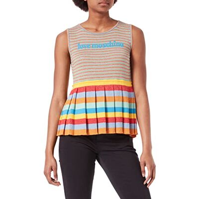 W S T03 10 X A123 Love Moschino Damska koszulka Lurex Viscose-Cotton, Zielony, żółty, czerwony, fioletowy, pomarańczowy, 44 W S T03 10 X A123 Love Moschino Damska koszulka Lurex Viscose-Cotton, Zielony, żółty, czerwony, fioletowy, pomarańczowy, 44