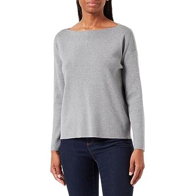 10291712 Bestseller A/S Damski sweter VMNANCY LS Boatneck GA NOOS, średni szary melanż, L, Medium Grey Melange, L 10291712 Bestseller A/S Damski sweter VMNANCY LS Boatneck GA NOOS, średni szary melanż, L, Medium Grey Melange, L