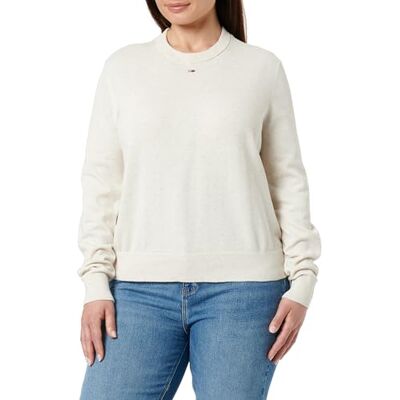 DW0DW20159AE3XXS Tommy Jeans Damski sweter TJW Essential Crew EXT DW0DW20159 Sweter, Beżowy (Oatmeal HTR), XXS, Beżowy (płatki owsiane Htr), XXS DW0DW20159AE3XXS Tommy Jeans Damski sweter TJW Essential Crew EXT DW0DW20159 Sweter, Beżowy (Oatmeal HTR), XXS, Beżowy (płatki owsiane Htr), XXS