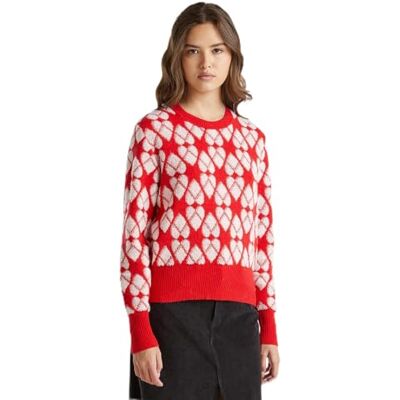 1032E10BI United Colors of Benetton Sweter damski, Czerwony, S 1032E10BI United Colors of Benetton Sweter damski, Czerwony, S