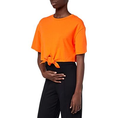 20018176 MAMALICIOUS Damska koszulka MLKAY Cropped Sweat Tee 2F A. T-Shirt, Vibrant Orange, S, pomarańczowy (vibrant orange), S 20018176 MAMALICIOUS Damska koszulka MLKAY Cropped Sweat Tee 2F A. T-Shirt, Vibrant Orange, S, pomarańczowy (vibrant orange), S