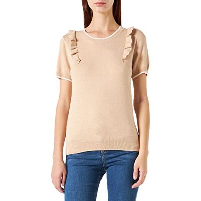 THNU16 Naf Naf sweter damski meryl, beżowy, S THNU16 Naf Naf sweter damski meryl, beżowy, S