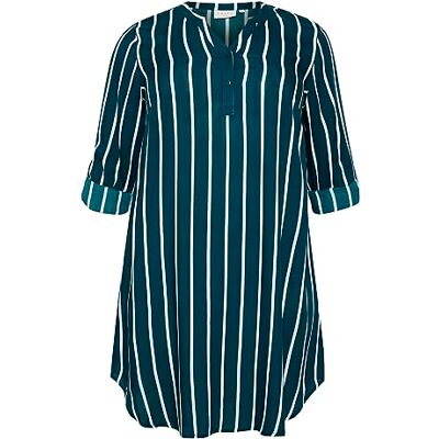 10580625-104697-44 Kaffe Curve Plus Size Damska Koszula Sukienka Tunic Długie Rękawy Knee-Długość, Legion Blue/Chalk Stripe, 42/du?y rozmiar 10580625-104697-44 Kaffe Curve Plus Size Damska Koszula Sukienka Tunic Długie Rękawy Knee-Długość, Legion Blue/Chalk Stripe, 42/du?y rozmiar