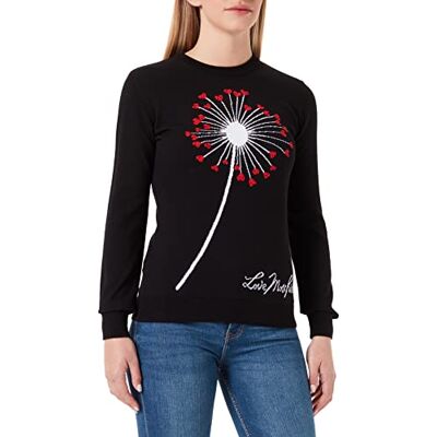 W S M05 10 X 0985 Love Moschino Sweter damski z długim rękawem, Czarny, 44 W S M05 10 X 0985 Love Moschino Sweter damski z długim rękawem, Czarny, 44