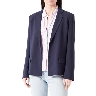 3DYG05YN9JZ1593 Armani Exchange Women's Sustainable, Classic Style, Internal Logo Patch, marynarka, niebieska, 4, niebieski (Blueberry), S 3DYG05YN9JZ1593 Armani Exchange Women's Sustainable, Classic Style, Internal Logo Patch, marynarka, niebieska, 4, niebieski (Blueberry), S