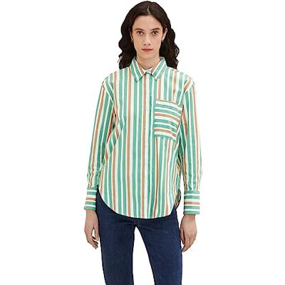 1034784 TOM TAILOR Damski Bluzka z kieszenią na piersi , 31120 Multicolor Vertical Stripe, 38 1034784 TOM TAILOR Damski Bluzka z kieszenią na piersi , 31120 Multicolor Vertical Stripe, 38