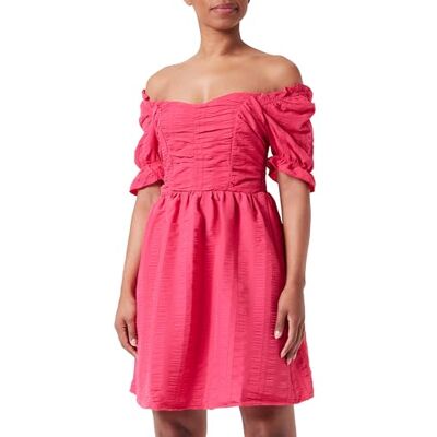 19323127-AL04 aleva Damska sukienka mini off-Shoulder , różowa, M, Rosa, M 19323127-AL04 aleva Damska sukienka mini off-Shoulder , różowa, M, Rosa, M